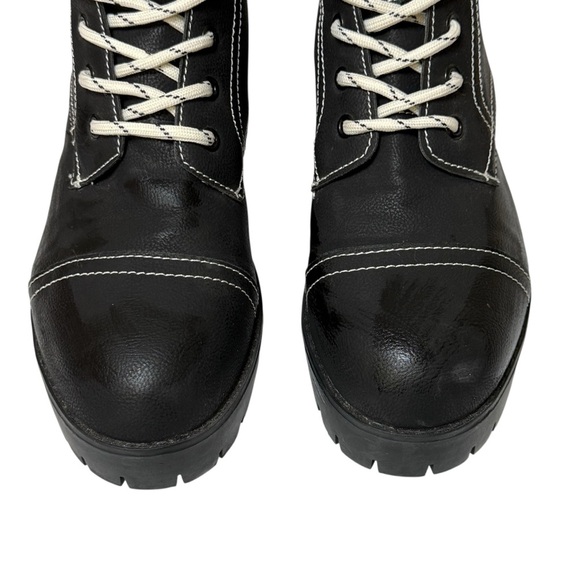Seven 7 Black Lace-Up Ankle Boots. Size 11 - Picture 4 of 10